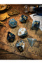 مجموعة من 7 قطع من نرد DND EPOXY Frp، نرد DND للعبة Dungeons And Dragons، نرد ألعاب الطاولة، رخام أزرق وأبيض