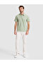 Green Slim Fit Buttoned Polo Collar T-Shirt 50307581-Vr016 - 4