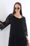 ITALIAN SUNSHINE NET LACE DRESS WITH SILK DETAILED - 8