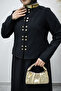 Gold Snap Fastener Skirt Set Tsd260156 Black - 5