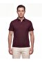 Slim Fit Cotton Non-Curling Polo Collar Claret Red T-Shirt Ts 928