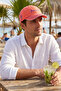 Coral Anchor Embroidered Summer Hat – Cotton, Lightweight and Breathable Fabric - 2