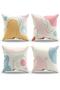 Double Sided Printed Quiet Patterned 4-Piece Combination Suede Throw Pillow Case - 3