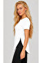Women's Viscose Fabric Blouse with Slit Detail - 3