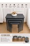 Top Quality 1St Class Class Mdf Lacquered Painted 4-Piece Anthracite Gray Zigon Coffee Table Anthracite Coffee Table