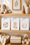 100% Cotton 3-Piece Short Sleeve Baby Bodysuit Set – Forest Animals, Sunshine Lettering and Goose Pattern Baby Bodysuit - 3