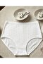 12-Piece Women's White 100% Cotton Star Pointelle Panties Set Made in Turkey - 3