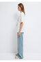 Amalfi Printed Ecru T-Shirt Loose Fit / Comfortable Loose Cut 1614003-70057 - 4