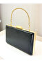 New Model Black Color Shiny Patterned Chain Strap Handle Women's Evening Dress Bag Wedding Engagement Graduation