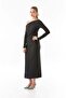 Wrapped Fabric Draped Boat Neck Blouse - 2