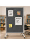 Eduplan Pin Board W-Stand Dual Grey 180x100cm