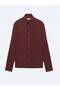 Burgundy Regular Fit Long Woven Casual Shirt - 6