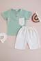 Striped Muslin Fabric Boys' 2-Piece Set - 3