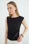 Lace Detailed Boat Neck Slim Fit Blouse - 6