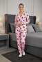 Bow Patterned Suede Pajama Set - 2
