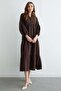 Fullamodest Half Buttoned High Collar Muslin Dress - 3