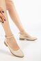 Beige Beta Low Heel Shoes - 5