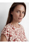Original Oval Neckline Patterned A-Line Dress - 3