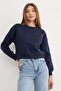 3 Yarn Heart Embroidered Crew Neck Sweatshirt - 3