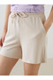Two Mt Shop Quality Xside Beige Women's Shorts with Elastic Waist - 3