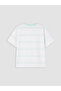 Original Oval Collar Striped Printed Boys' T-Shirt - 5