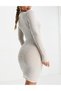 Rochie scurta, crem/alb - 2