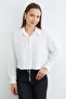 Buttoned Crop Shirt with Tie Front - 5