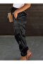 Women's High Waist Lace-Up Parachute Pants with Pockets and Elastic Cuffs - 2