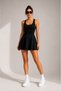 Black Scuba/Immersion 2 Layer Tennis Knitted Sports Dress with Shorts Inside - 6