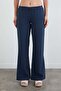 Elastic Waist Low Waist Modal Palazzo Trousers - 6