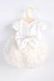 White Short Sleeve Tulle Baby Princess Dress - Lina - 5