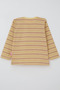 Baby Girl Long Sleeve T-Shirt with Patches, Colorful, Striped 9 Months-3 Years, Cream - 3