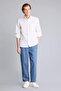 100% Linen Loose Fit Ankle Length Indigo Trousers G1397Ax26Sm - 3