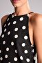 Regular Fit Polka Dot Crew Neck Wrinkled Textured Black Blouse H8135Ax26Sm - 6