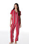 Red Fiona Buttoned Shirt and Pants Pajama Set