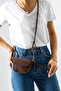 Adjustable Knot Detailed Strap Women's Crossbody Brown Bag - 3