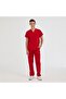 Red Dr. Greys Doctor Nurse Medical Scrubs Suit Terry Cotton Fabric - 8