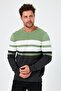 Circular Necklace Striped Regular Fit Sweater (E24-Eze-21) - 4