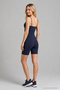 Women's Body Rope Strap Shorts Jumpsuit-Navy Blue - 3