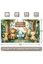 150x210cm Wild animal jungle birthday background, photography backdrop with punch hole, cartoon zoo - 3