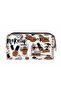 Transparent Patterned Makeup Bag Black Zippered Cosmetic Bag Travel and Daily Use Organizer - 6