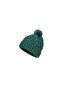 Women's Pompom Cotton Filay Beanie Fo 2654 Green with Shiny Yarn, Knitted Pattern and Warm Winter Beanie - 2