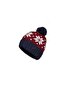 Unisex Pom-Pom Siala Beanie Fo 2678 Navy Blue - Patterned Knit, Warm and Stylish Winter Beanie - 3