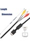 ١٠ قطع من كابلات AV إلى RCA المركبة ستيريو لجهاز بلاي ستيشن ٢/٣ - 4