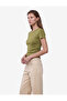 Viscose Fabric Ribbed Slim Fit Short Sleeve Crew Neck Basic T-Shirt - 2