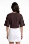 Natural viscose blouse with wide sleeves sitting on the waist - 3
