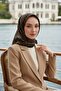 100% حرير مزدوج بنمط سلسلة أسود - ذهبي اللون 90x90 وشاح بحافة مخيطة يدويًا - 3