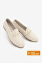 Women's Genuine Leather Chain Loafer Casual Shoes Tanle Beige