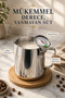 Stainless Steel Milk Pot Pitcher 500 ml + Analog Thermometer Set - Barista Frothing Jug - 4