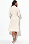 Women's Belted Shirt Dress Cream 1172 - 4